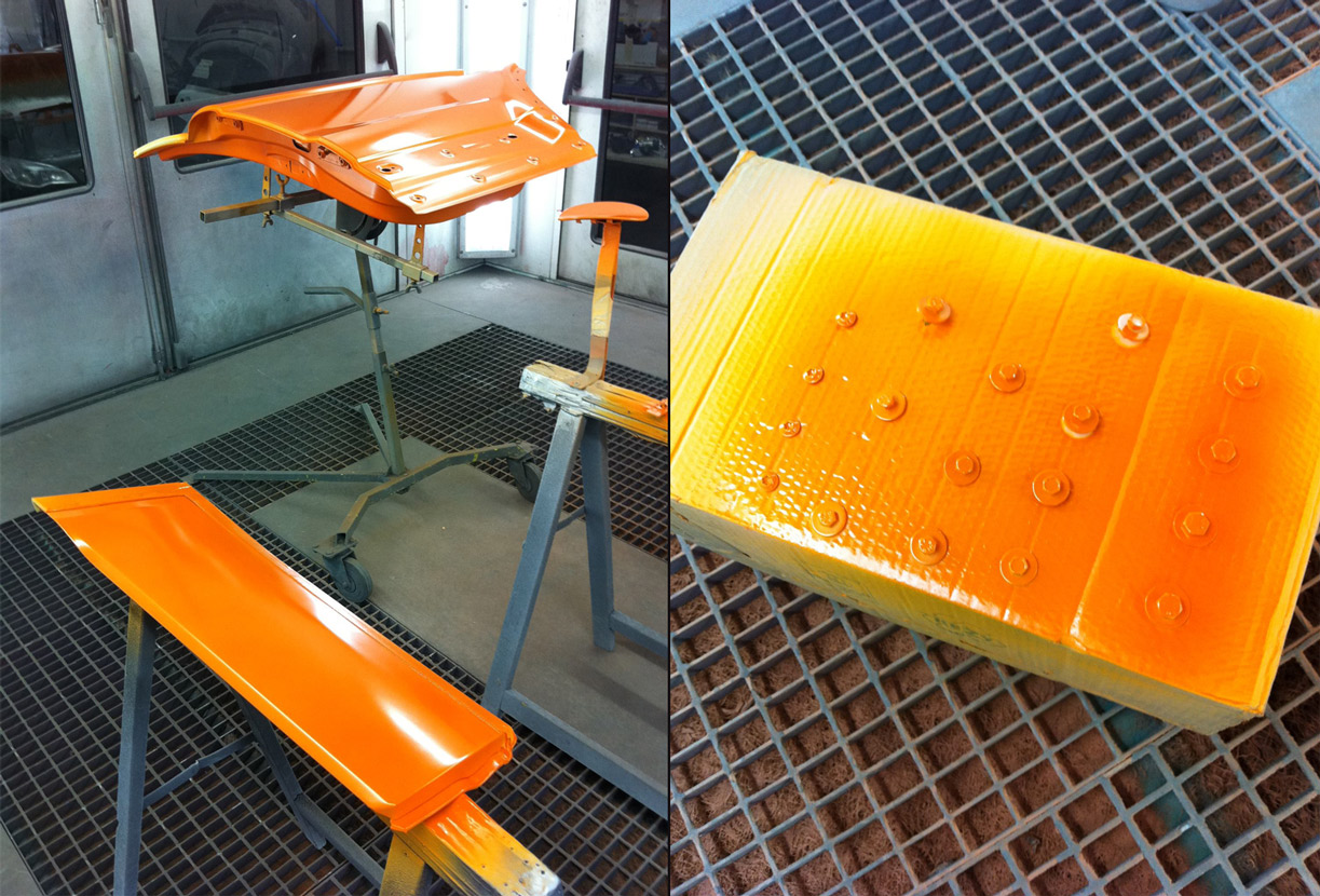 range rover evoque orange mat